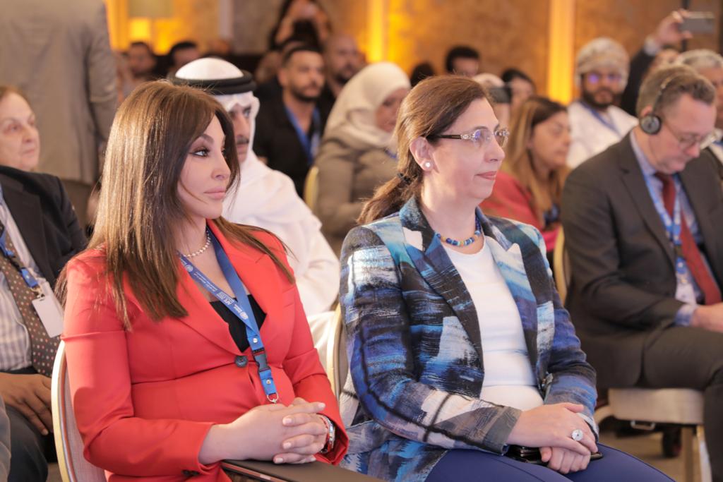 Elissa and Executive Secretary Rola Dashti in the audience