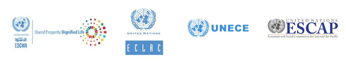 Logos of ESCWA, ECLAC, ECE and ESCAP