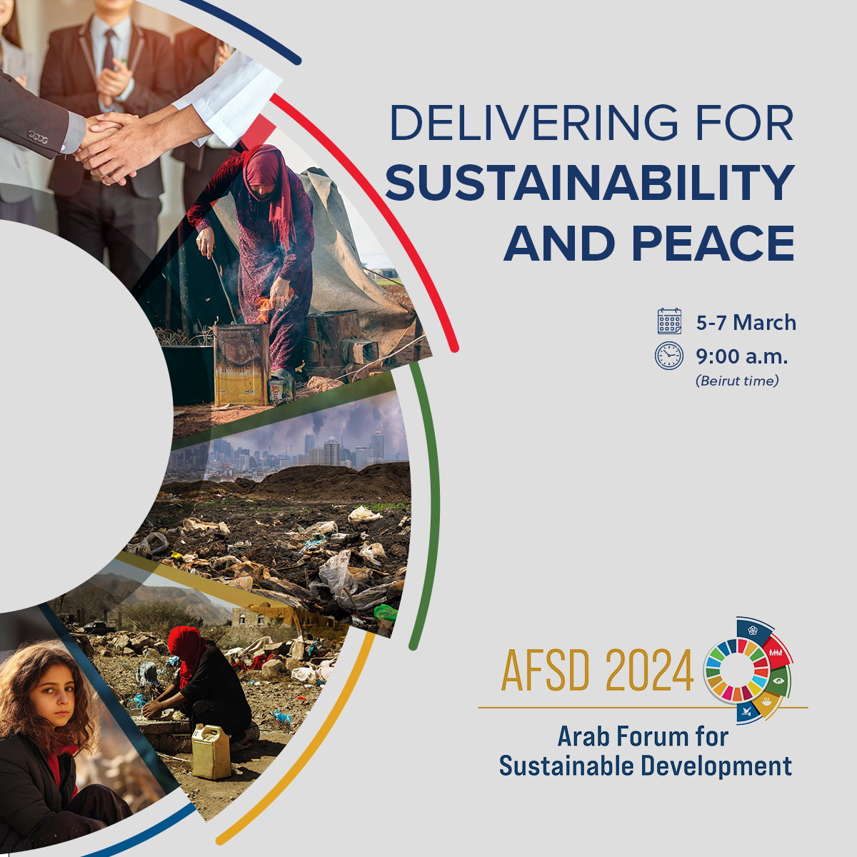  “Delivering for sustainability and peace” English visual