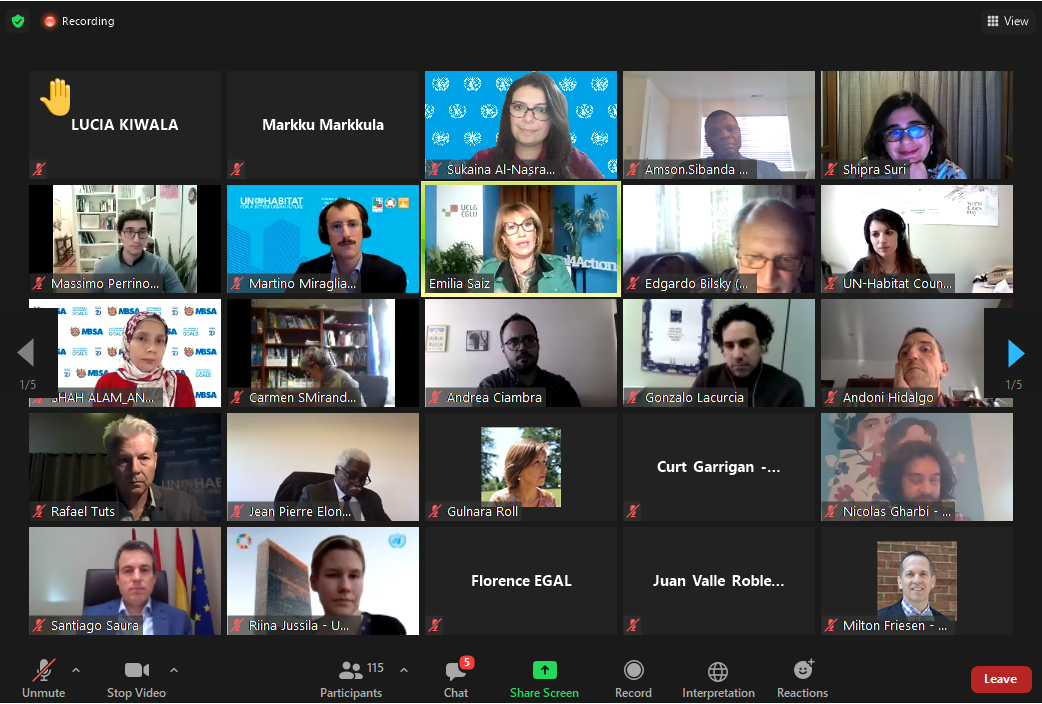 Screenshot showing participants in webinar