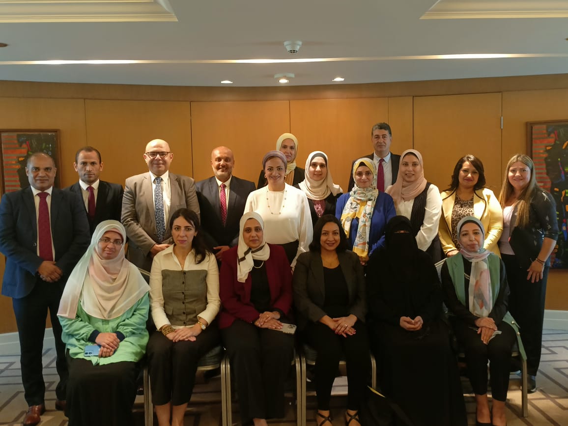 Group photo of participants in the event onTrade Policy Simulator Interface and external shocks in Egypt