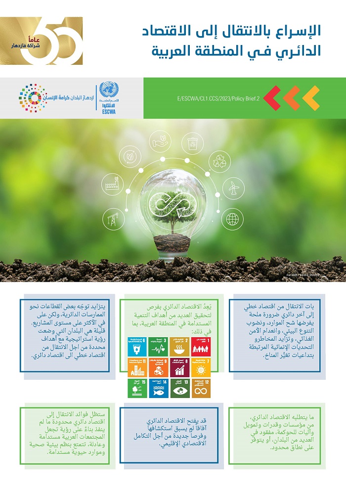 الإسراع بالانتقال إلى الاقتصاد الدائري في المنطقة العربية 