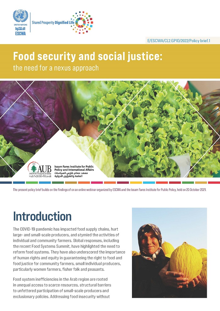 Food security and social justice: the need for a nexus approach