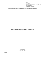 Foreign Direct Investment Report 2011 cover