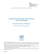 Economic Governance for Entrepreneurs in the MENA Region: Prioritizing Policy Challenges cover