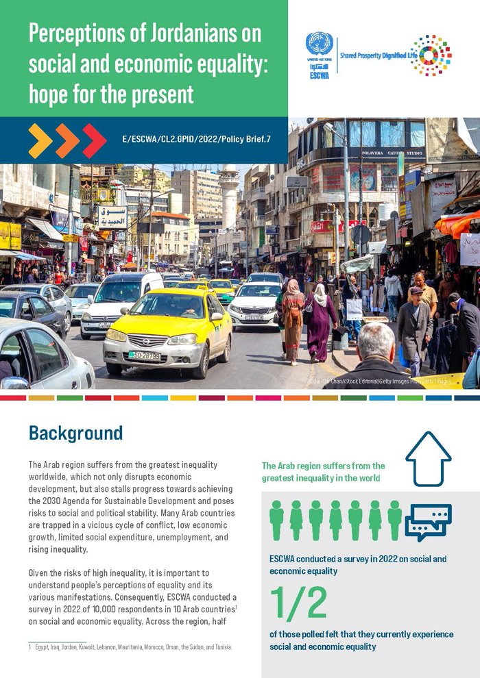 Perceptions of Jordanians on social and economic equality: hope for the present