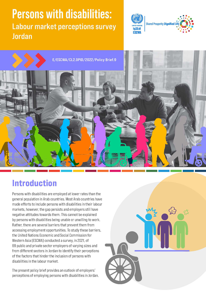 Persons with disabilities: Labour market perceptions survey Jordan