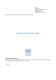 Multidimensional Poverty Profile: Egypt cover