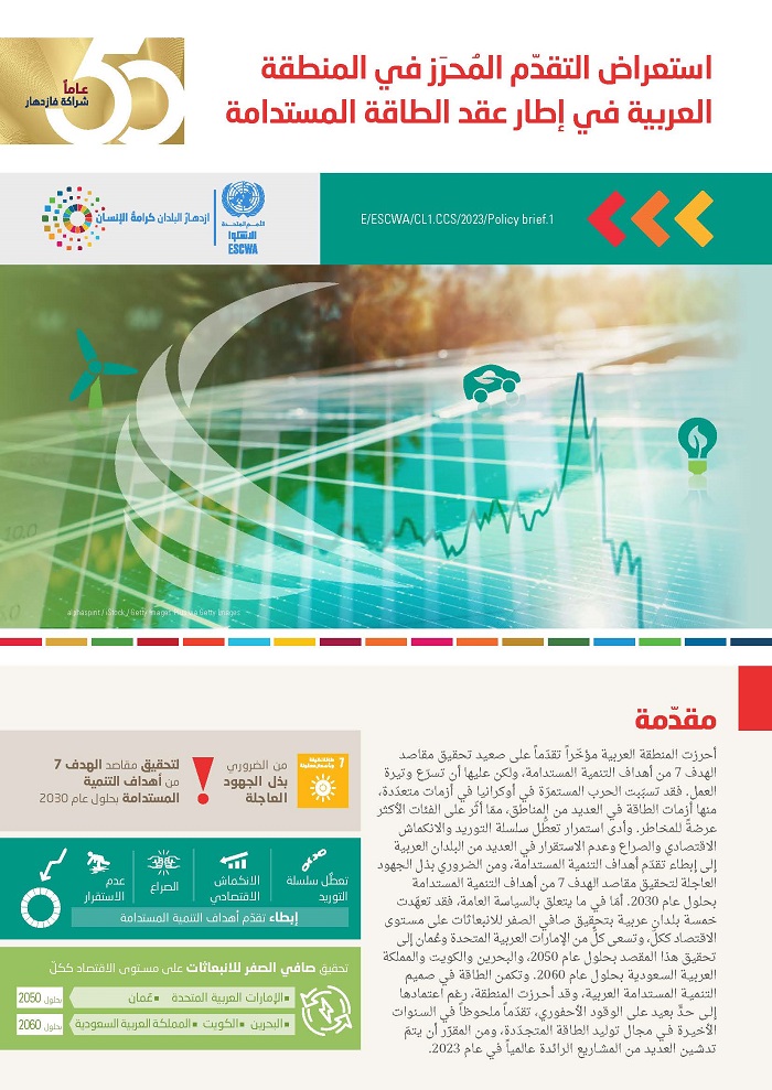 استعراض التقدّم المُحرَز في المنطقة العربية في إطار عقد الطاقة المستدامة