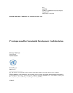 Prototype model for Sustainable Development Goal simulation cover