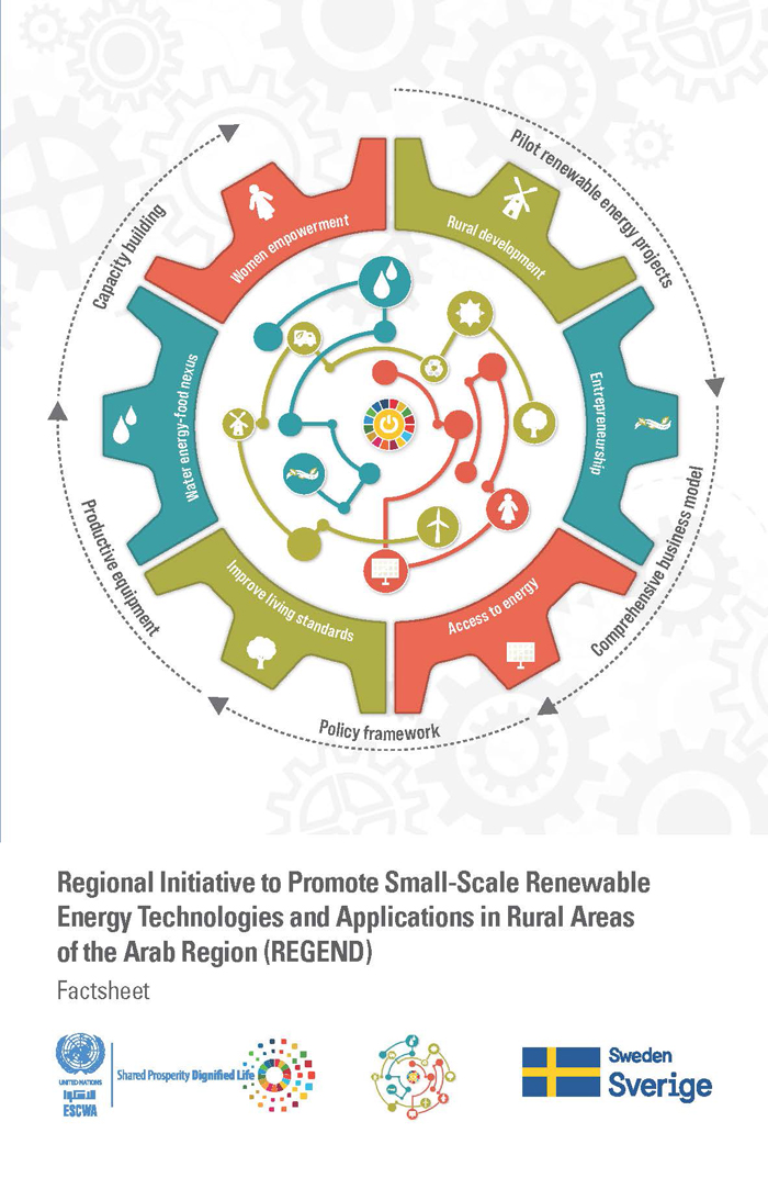 Regional Initiative to Promote Small-Scale Renewable Energy Technologies and Applications in Rural Areas of the Arab Region (REGEND): Factsheet