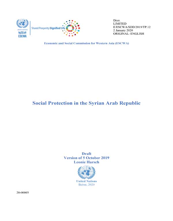 Social Protection in the Syrian Arab Republic cover