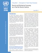 Social and solidarity economy as a tool for social justice, policy brief, No.4 cover