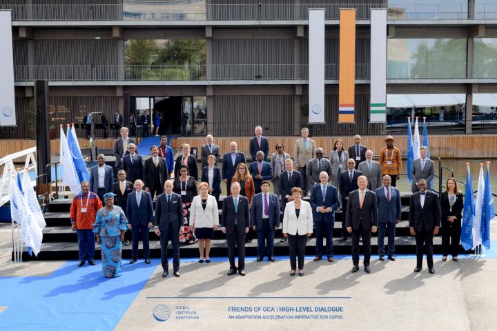 Conferees posing for photo