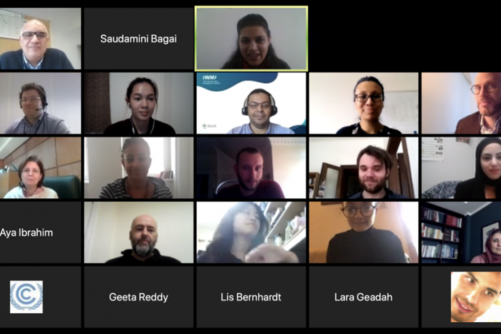 Screenshots showing participants in the webinar