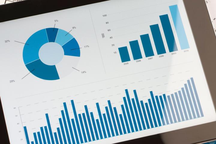 istock image: tablet displaying statistical charts