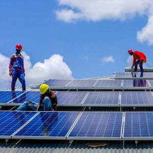 Solar panel installation, Sudan. Photo: UNDP